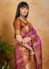 Orchid Purple Woven Banarasi Silk Saree