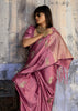 Mauve Pink Woven Banarasi Satin Silk Saree