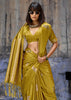 Mehandi Green Woven Banarasi Satin Silk Saree