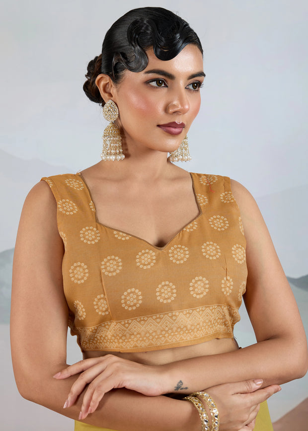 Aurora Yellow Woven Cotton Saree