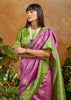 Purple Woven Cotton Silk Saree