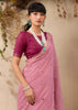 Dusky Pink Woven Cotton Silk Saree