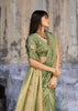 Olive Green Woven Banarasi Satin Silk Saree