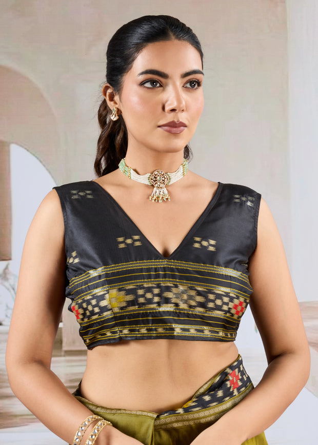 Palm Green Patola Silk Saree