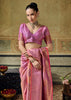 Raspberry Pink Woven Banarasi Silk Saree
