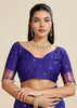 Royal Violet Woven Bronze Zari Paithani Silk Saree