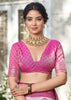 Magenta Pink Woven Banarasi Silk Saree