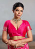 Fuchsia Pink Woven Banarasi Silk Saree