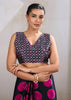 Pink Printed Satin Silk Saree