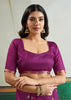 Dahlia Purple Woven Tussar Silk Saree
