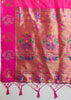 Queen Pink Woven Bronze Zari Paithani Silk Saree