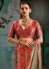 Grey Woven Cotton Kashmiri Jamewar Saree