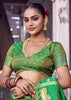 Peach Pink Woven Banarasi Silk Saree