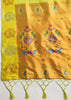 Lime Green Woven Bronze Zari Paithani Silk Saree