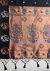 Ebony Black Woven Bronze Zari Paithani Silk Saree