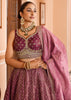 Dry Pink Rose Tissue Silk Embroidered Lehenga