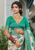 Mint Green Woven Banarasi Silk Saree