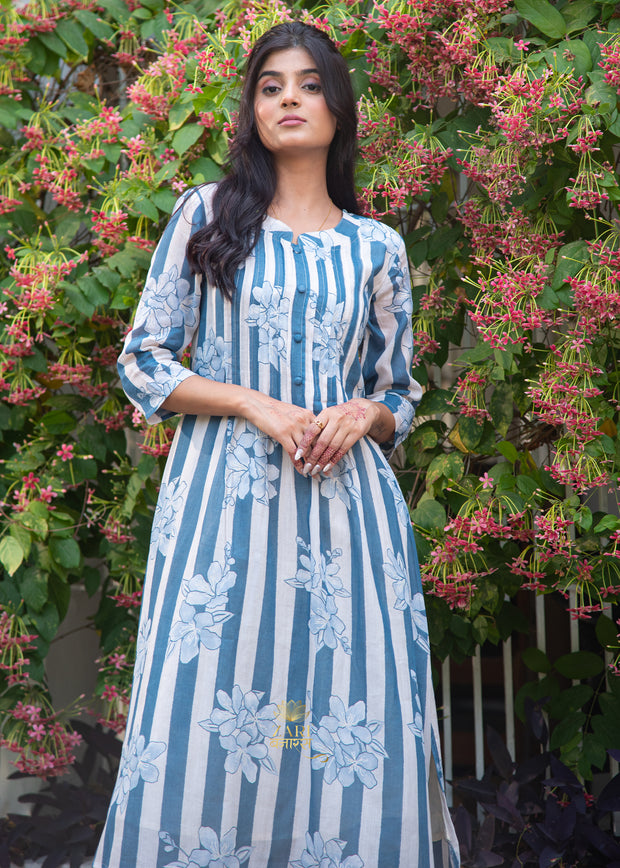 Azure Line Bloom Cotton Suit Set (10702044430529)