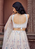 Pearl White Embroidered Bridal Lehenga