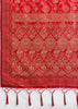 Vermilion Red Woven Banarasi Silk Saree