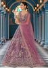 Beige Embroidered Net Lehenga