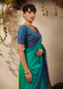 Peacock Green Woven Kanjivaram Silk Saree