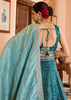 Coral Blue Tissue Silk Embroidered Lehenga