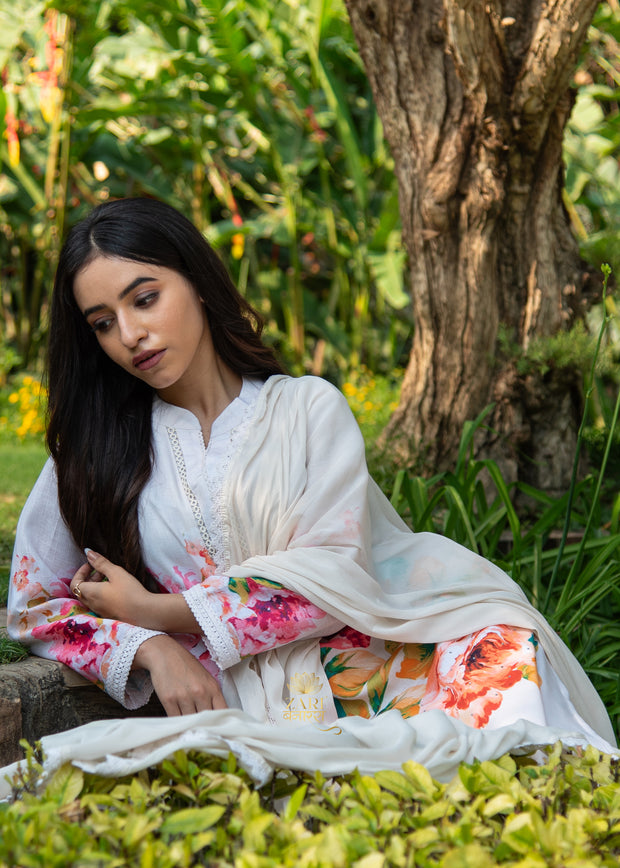 Ivory Bloom Printed Suit (10702833582273)