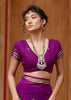 Dahlia Purple Woven Cotton Silk Saree