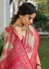 Raspberry Pink Woven Banarasi Silk Saree