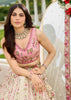 Pristine White Tissue Embroidered Wedding Lehenga