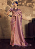 Metallic Purple Woven Kanjivaram Silk Saree