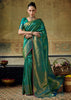 Peacock Green Woven Banarasi Silk Saree