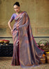Purple Woven Banarasi Silk Saree