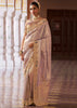 Dusty Lilac Bead Work Kanjivaram Soft Silk Saree