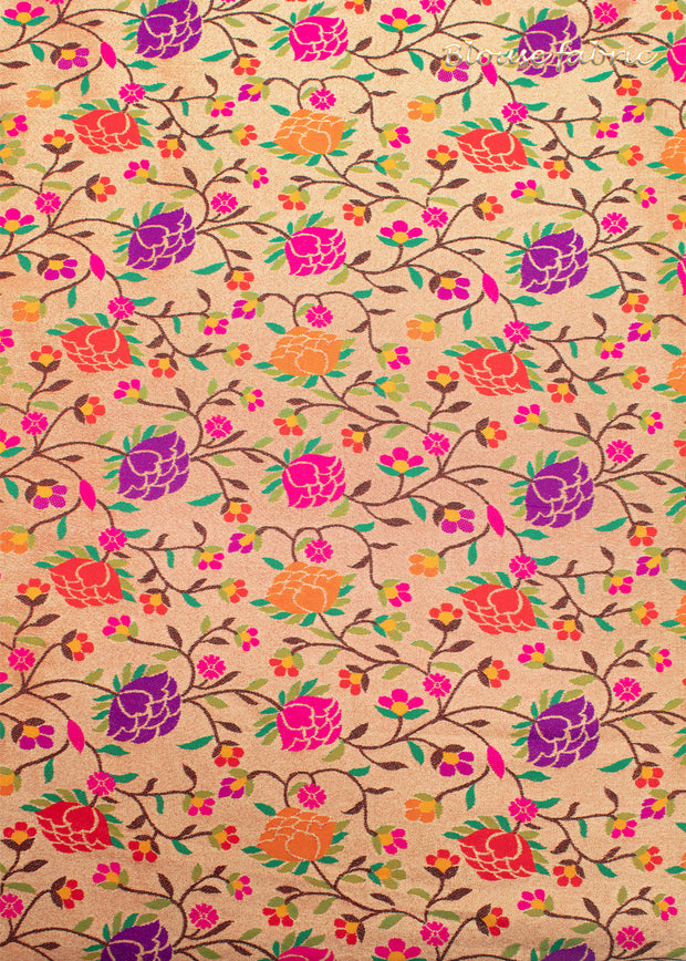 Kamalya (Pre-Order) : Paithani Saree in Shades of White and Classic Lotus Motifs Border (6894194393281) (7586833989825)