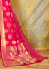 Rich And Punchy Pink Woven Banarasi Saree (5673674801303)