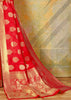 Gold And Beautiful Red Woven Banarasi Saree (5673675620503)