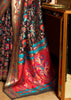 Black Desire Woven Cotton Jamewar Banarasi Saree (5893540315287)
