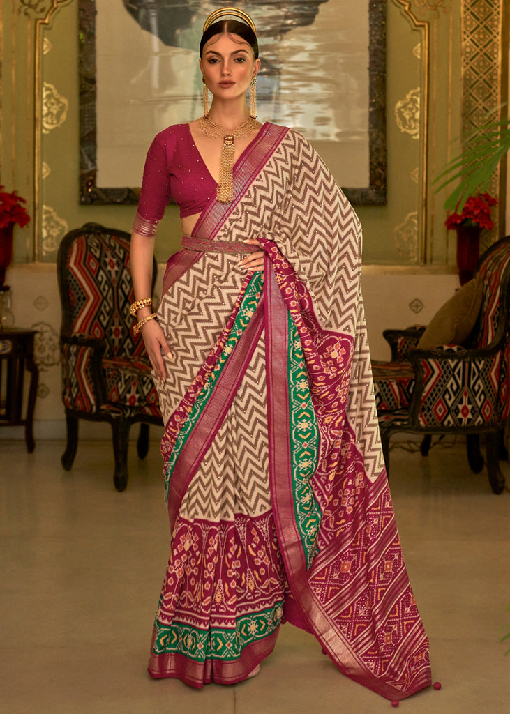 Pure Silk Ilkal Saree with Kasuti Embroidery in Dark Maroon (MK145)
