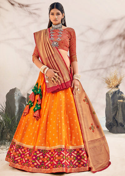 Buy online Banarasi Lehenga Choli With Dupatta Set from ethnic wear for  Women by Krisio for ₹1599 at 73% off | 2024 Limeroad.com