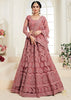 PINK HEAVY EMBROIDERED DESIGNER LEHENGA (6264797593793)