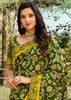 BEAUTIFUL GREEN AND YELLOW EMBROIDERED DESIGNER SAREE (6623491489985)
