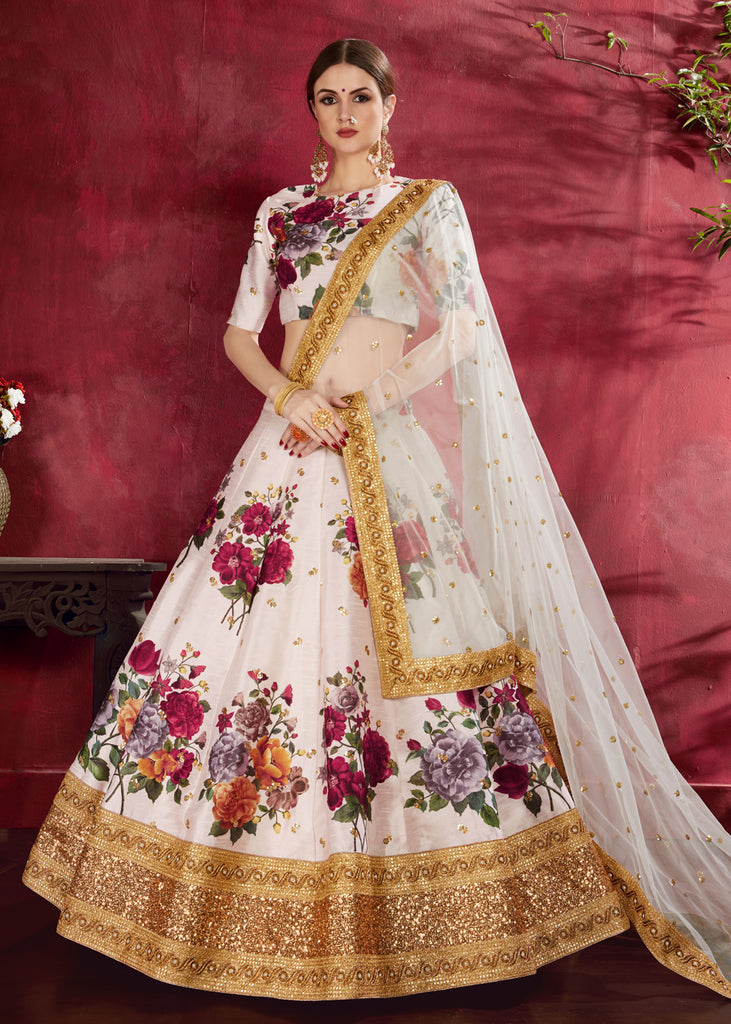 White-red Color Bandhej Print Cotton Designer Stylish Lehenga Set, Party  Wear Lehenga, Lehenga Choli, लहंगा - Ahesas Fashion, Surat | ID:  2851818750897
