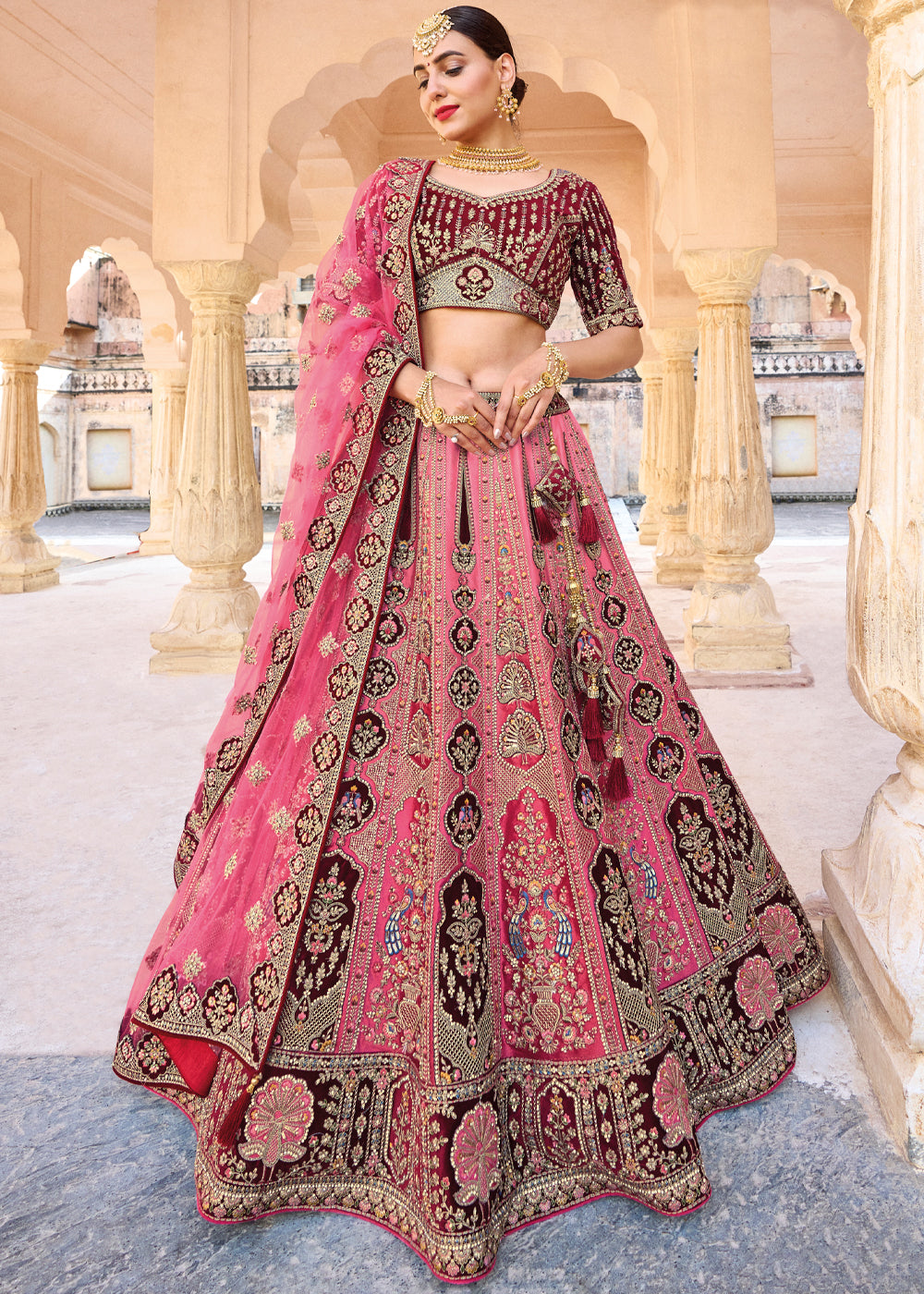 Wedding Wear Floral Printed Lehenga Choli For Women – tapee.in