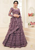 GORGEOUS PURPLE HEAVY EMBROIDERED DESIGNER LEHENGA (6264804638913)
