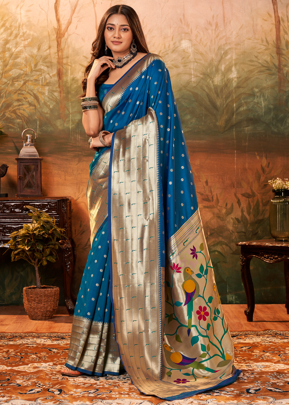 Pure Soft Silk Saree Sky Blue Colour, Party Wear