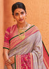 IRISH LIGHT VOILET WOVEN BANARASI SILK SAREE WITH HEAVY EMBROIDARY (6199036313793)