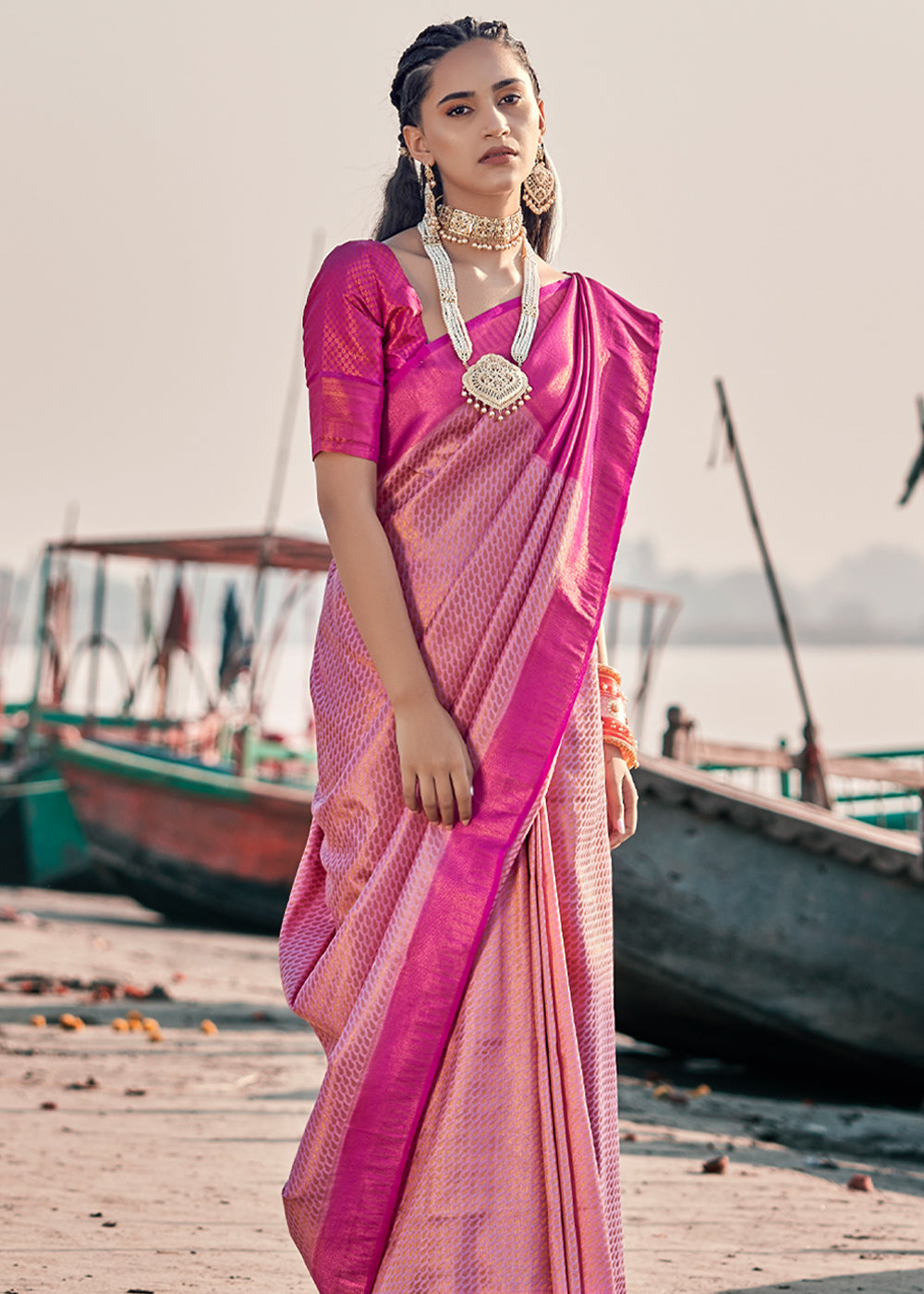 Banarasi Soft Silk Saree Beautiful Saree is Elegantly Decorated With  Gorgeous Solid Jacquard Sari - Etsy