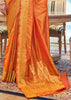 JAFFA ORANGE WOVEN SILK KANJIVARAM SAREE (6161581768897)